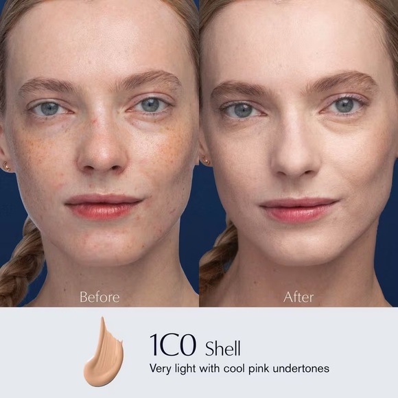 Estee Lauder Double Wear Foundation 1C0 Shell Nearly New - Picture 6 of 7